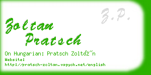 zoltan pratsch business card